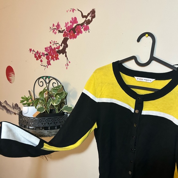 Black, Yellow & White Bianca Nygard Sweater - Picture 5 of 7